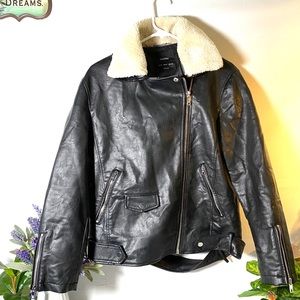 Bershka Women’s Faux Leather Jacket